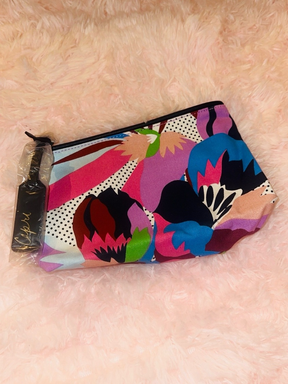 Floral Print Cosmetic Makeup Pouch - Multicolor